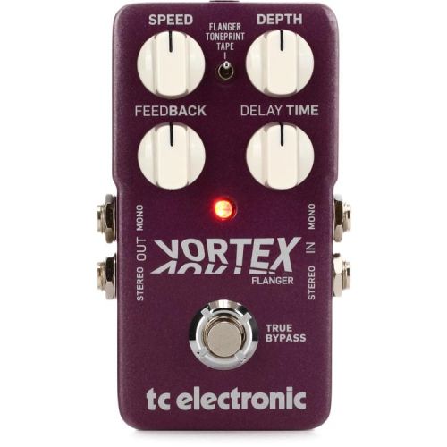 The TC Vortex Stereo Flanger Pedal