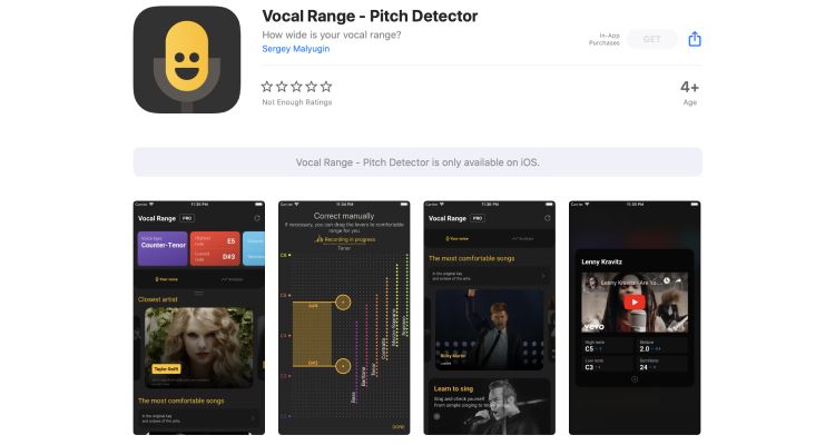 Vocal Range Vocaberry App (Android / iOS)